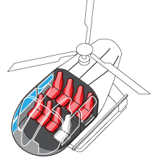 Seating in one of Maverick's Eco-Star Helicopters is more spacious and comfortable than the A-Star Helicopters