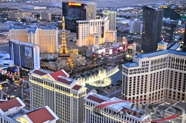 Vegas Twilight Views from Helicopter Wedding