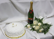 Wedding Cake and Champagne