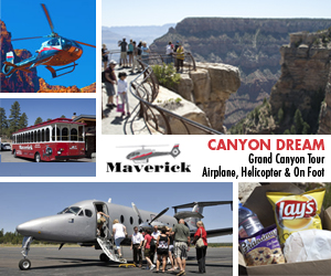 Canyon Dream - Grand Canyon Tour - Airplane, Helicopter and on Foot - Click Here