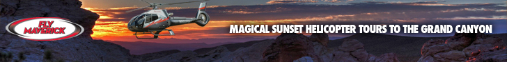 Grand Canyon Sunset Flights with Maverick Helicopters - Click Her