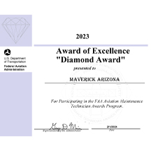 2023 FAA Diamond Award of Excellence - Maverick Arizona