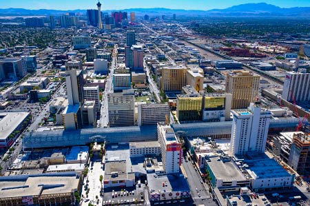 Arial shot of Las Vegas