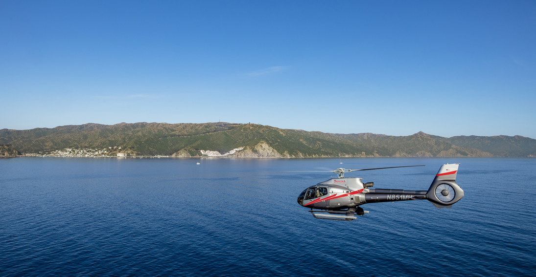 Embark on an air tour over Catalina and the enchanting California coast.