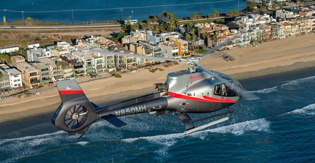 Witness Huntington Beach from above during an air tour of California's picturesque coast.