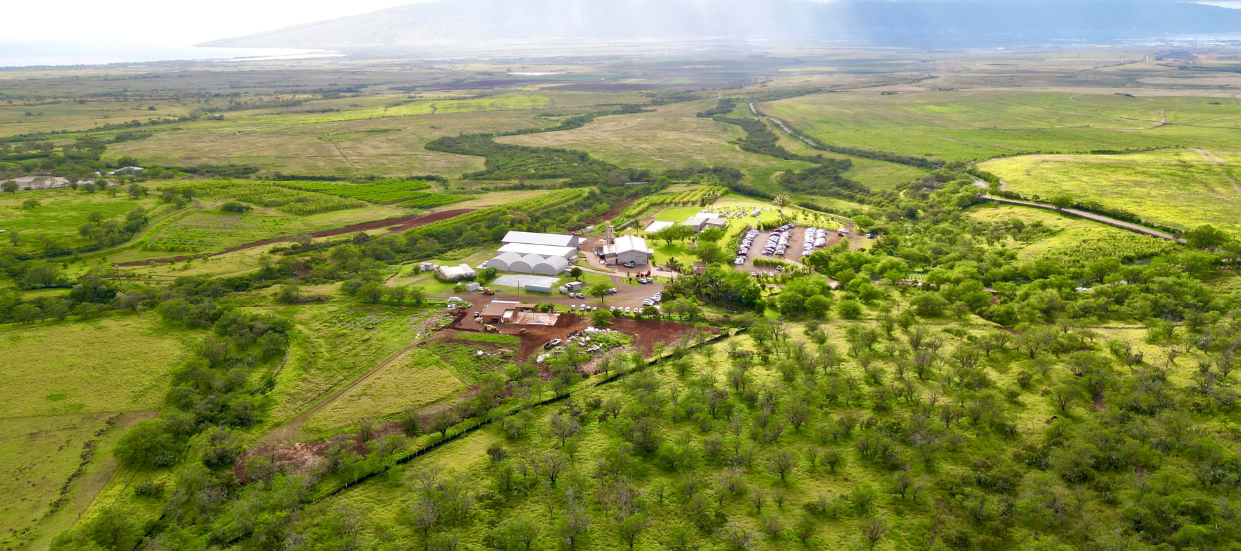 Aerial view of Ocean Vodka distillery