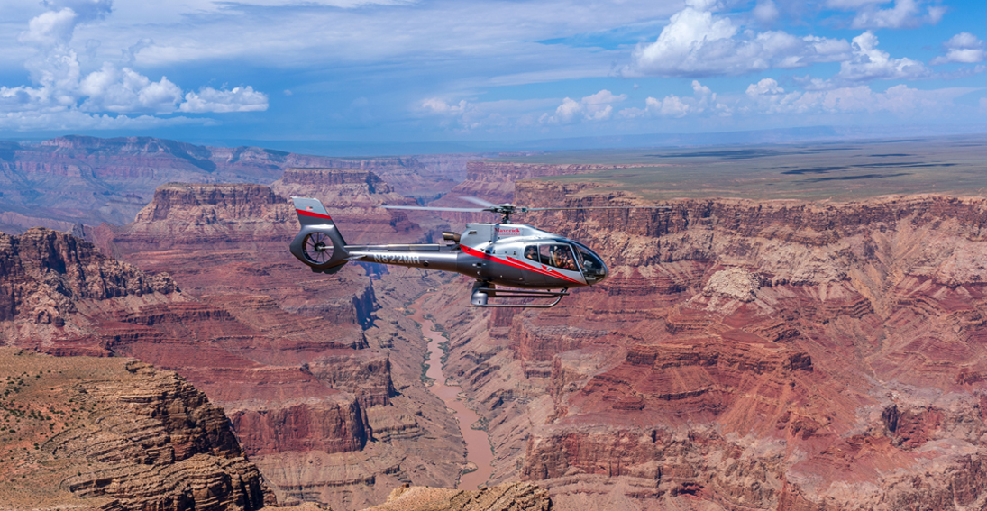 Panoramic landscape from a Grand Canyon helicopter excursion