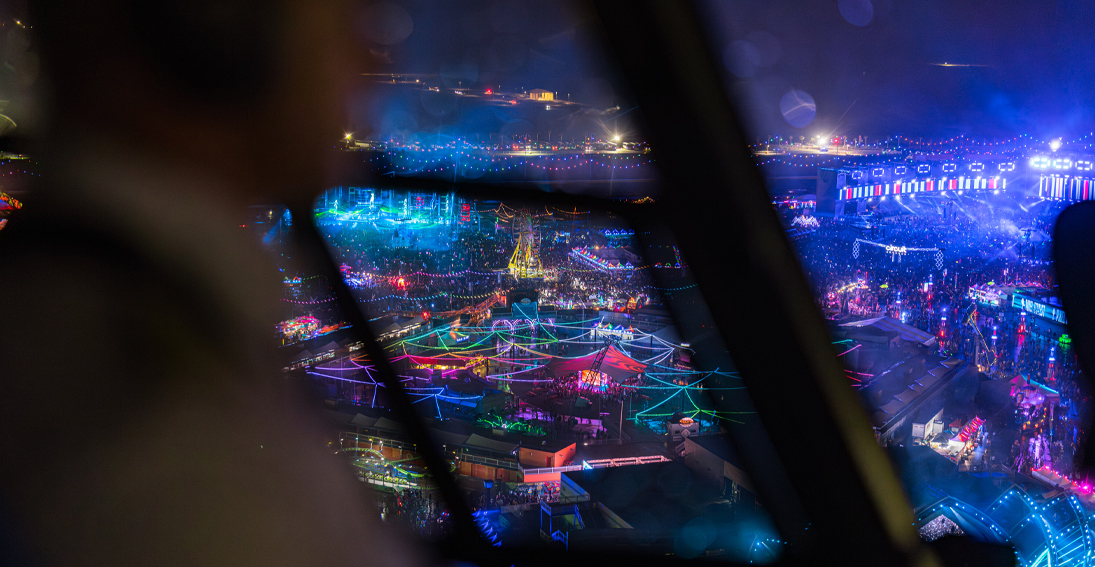 Electric Daisy Carnival helicopter shuttle