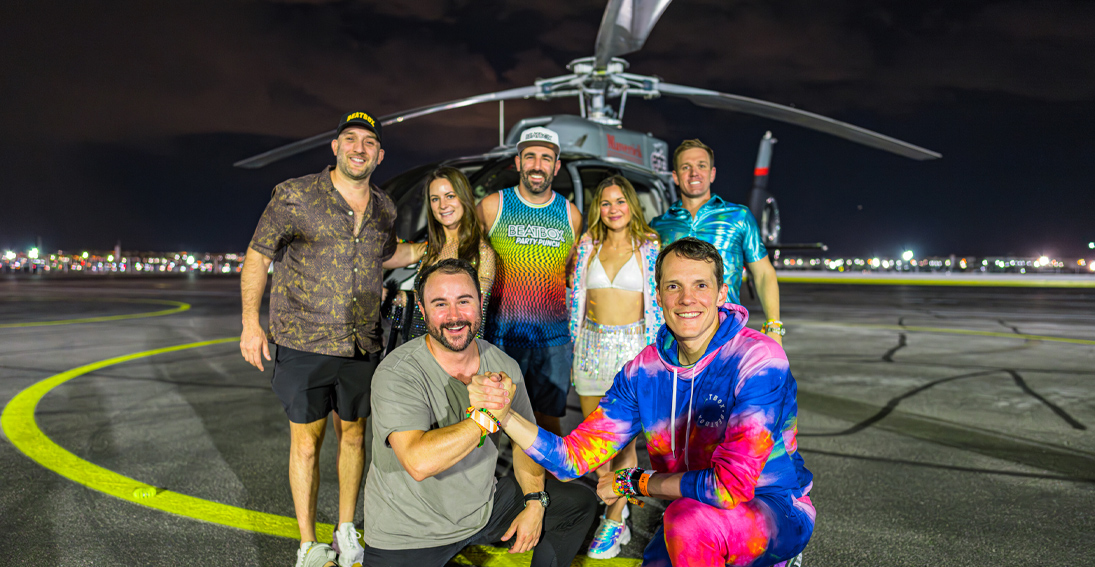 Helicopter ride to EDC Las Vegas