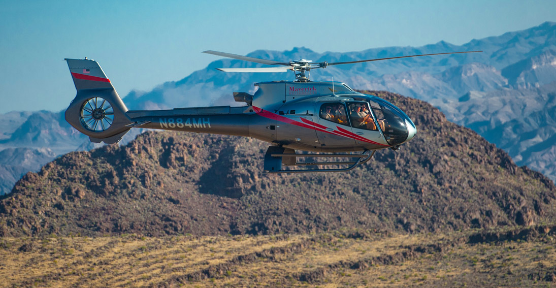 Take flight the Grand Canyon West on a helicopter tour with Maverick