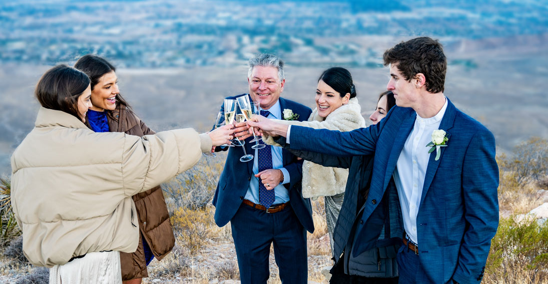 A Las Vegas wedding and private landing with Maverick Helicopters